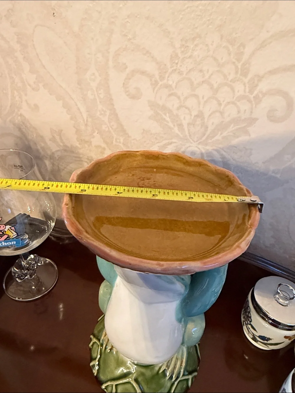 Vintage ceramic frog dish